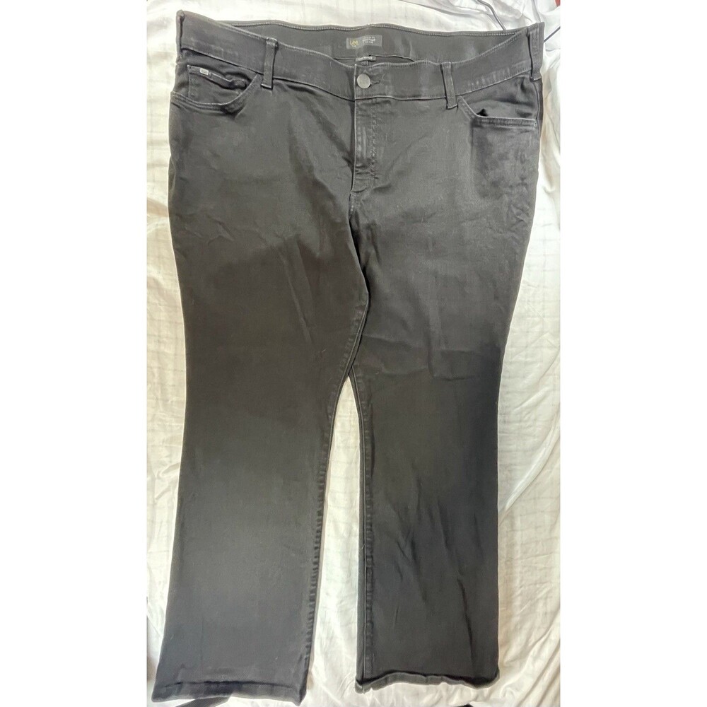 Lee Plus Flex Motion Bootcut Jeans - Black, Size 24W Medium